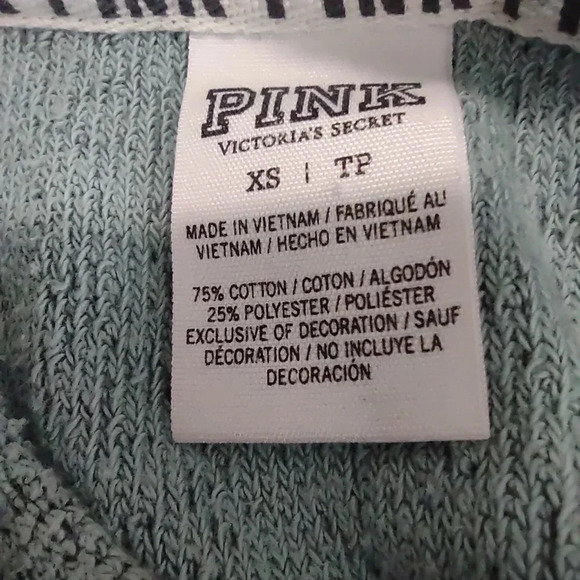 Pink Victoria's Secret Stadium cozy pullover XS oversized soft seafoam green - Picture 5 of 6